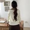 Shop   Women S 2 Way contraSt Collar lS Knit Cardigan Navy 21dS Wcd260100