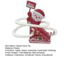 Christmas Climbing Stairs Slide Toy with Music LED Light Toddlers Electric Musical Santa Ski Slope Toy with 5 Snowmen Roller Coaster Sliding Race