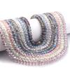 1 Strand 5x8mm Electroplated Glass Beads Transparent Colorful Wheel Shaped Loose Spaced Beads For DIY Bracelet Necklace Supplies