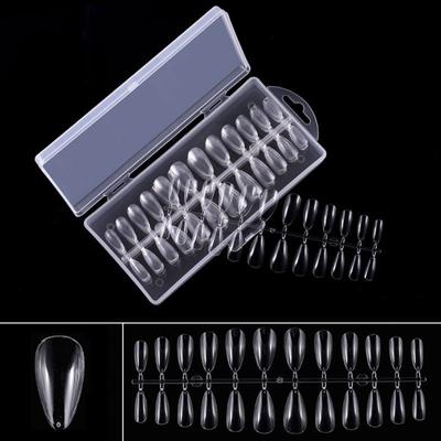 240pcs Extension False Nail Tips Kit Light Ultra-thin Nail Tips Uv Gel Polish Quick Building Mold