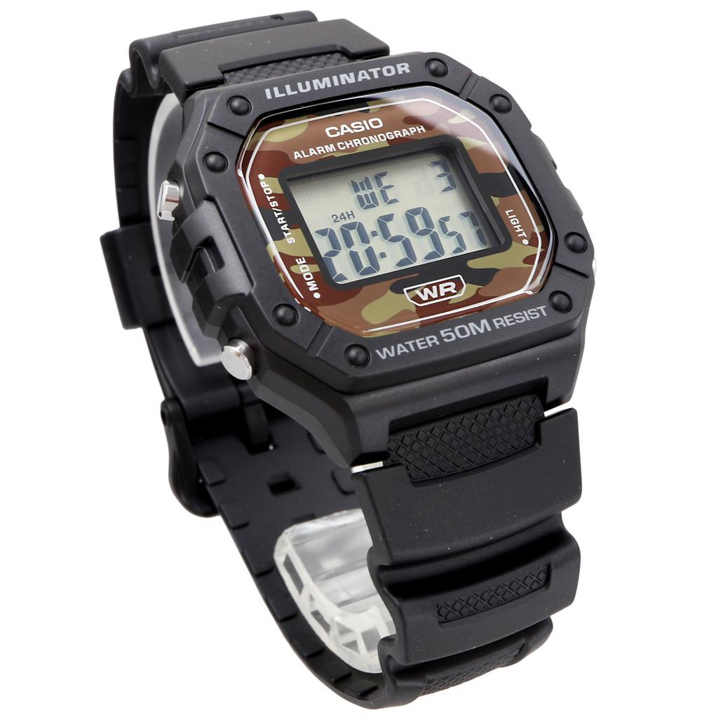 CASIO Cheap Overseas Military Camouflage Men's Watch, Model, W-218H-5BV