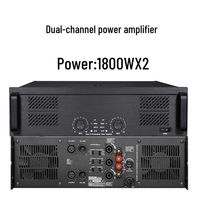 2U3U High Power 1600W Dual Channel Professional Stage Amplifier for KTV