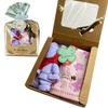 Cute Gift Box with Towel Bear and Washcloth Perfect for Elementary White and Hagiwara Bear Towels Flower Pattern (hand Towel). Kindergarten, School,