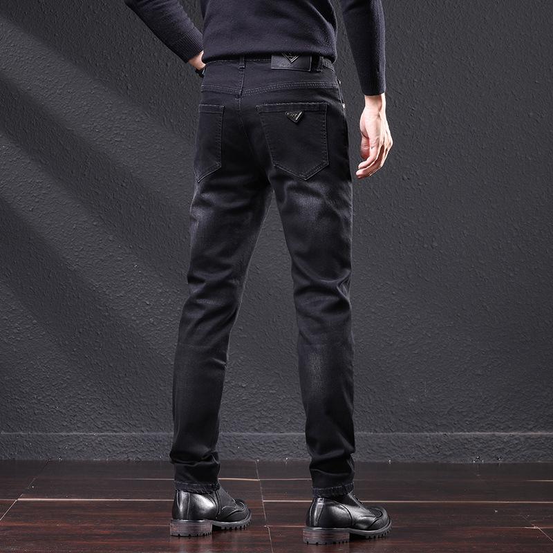 Men's Trendy Slim Stretch Jeans - Versatile, Youthful, Casual Straight Pants for Spring & Autumn
