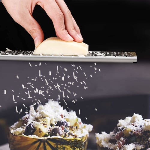 GENNKI Grater, Food Grater, Cheese Grater, Zester, Multifunctional, for Grating Cheese, Lemon, Parmesan, Ginger, Garlic, Chocolate, Vegetables, and Fr