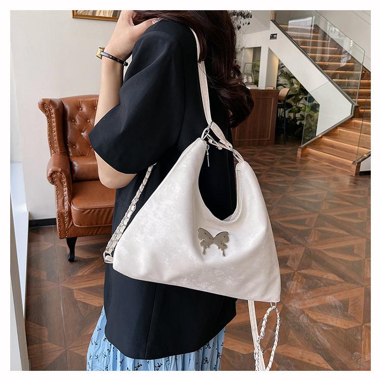 Chic 2026 New Butterfly Knot Faux Leather Backpack for Women, Soft Large Capacity Shoulder Crossbody Bag, Casual Daily Commute Handbag