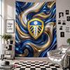 Tapeçaria de Parede de Futebol Leeds United Decoração de Casa Pano para Pendurar na Parede para Quarto Sala de Estar Fundo