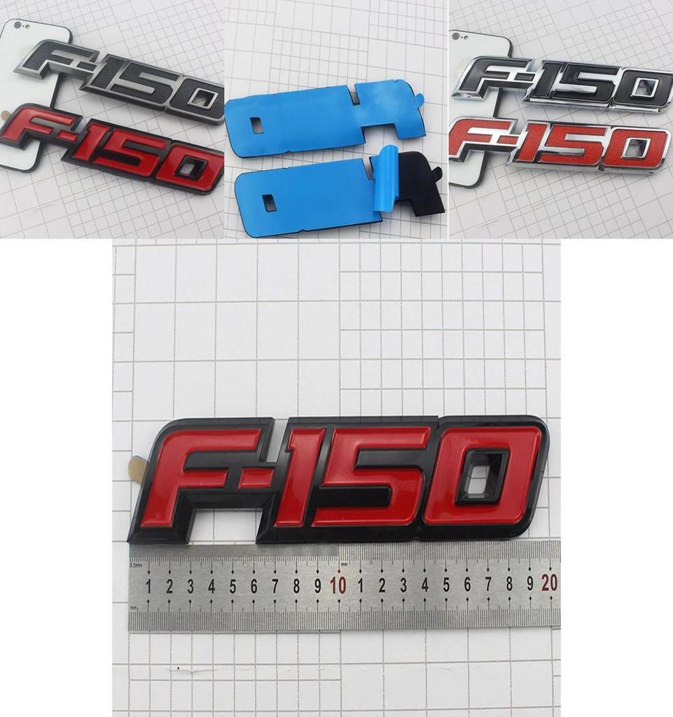 Weatherproof Red Black 3d Raised Plastic Emblem Badge Letter For 09-14 Ford F150 Tailgate