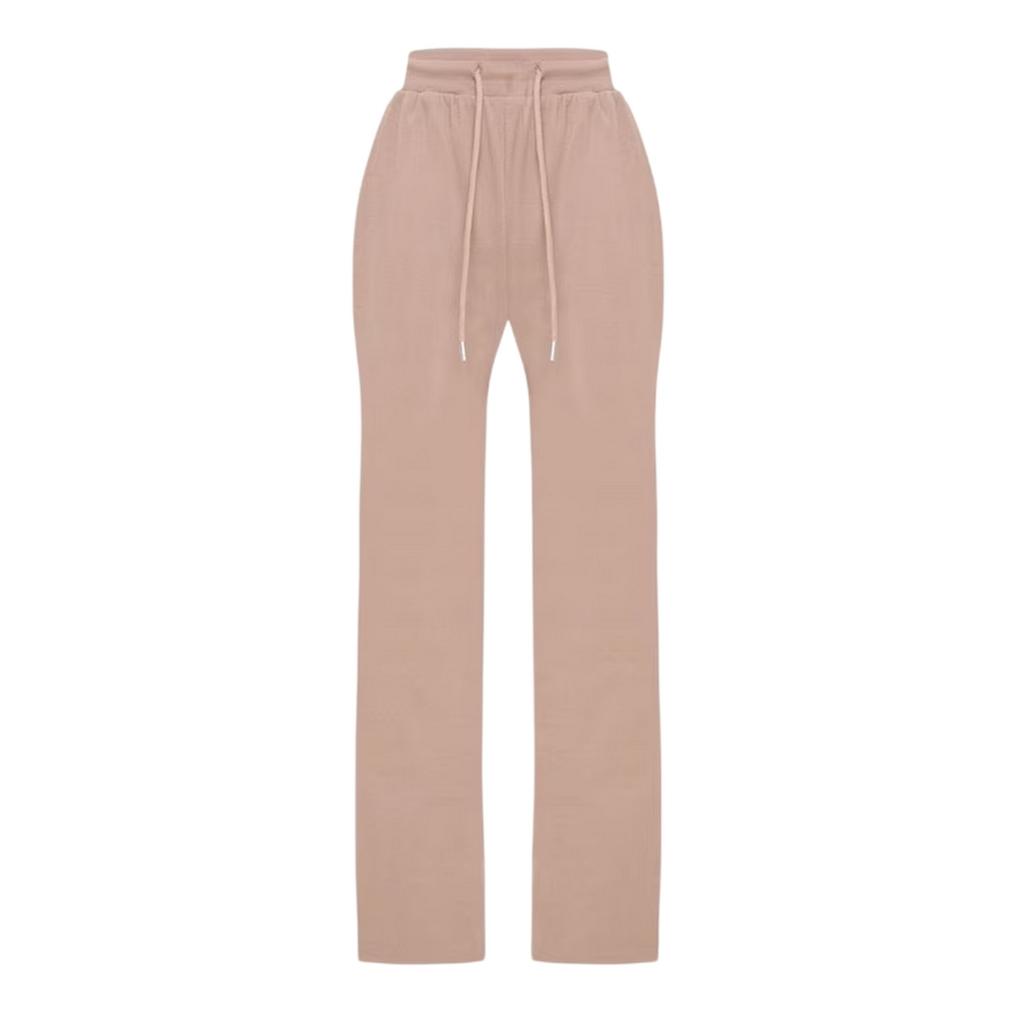 I Saw It First Womens/Ladies Ribbed Wide Leg Sweatpants