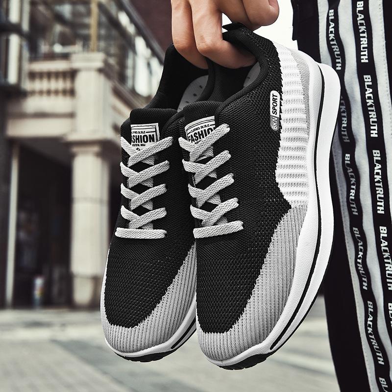 

2025 spring and summer new breathable couple casual shoes, flying woven shoes low-top shoes lazy student shoes 36