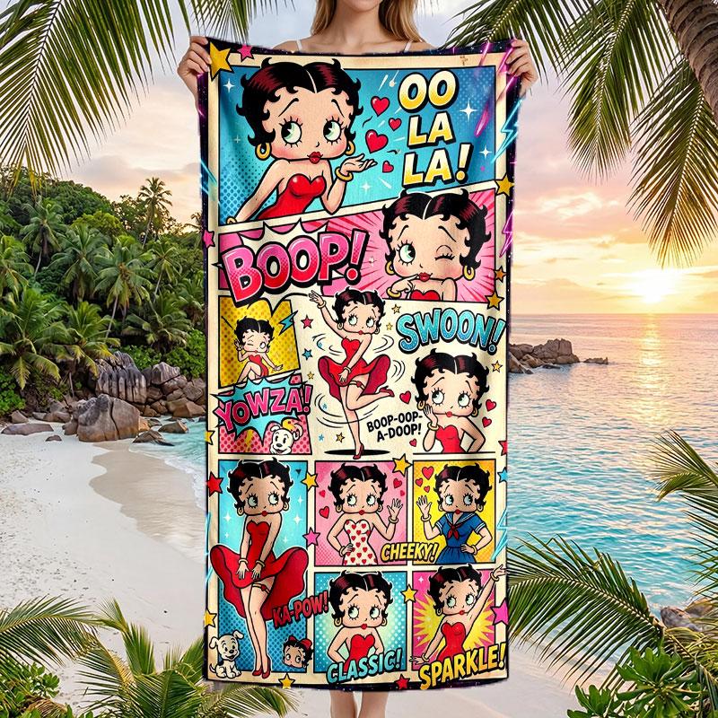 Large Beach Towel Quick Dry Absorbent Towel For Beach IndoorBetty Boop