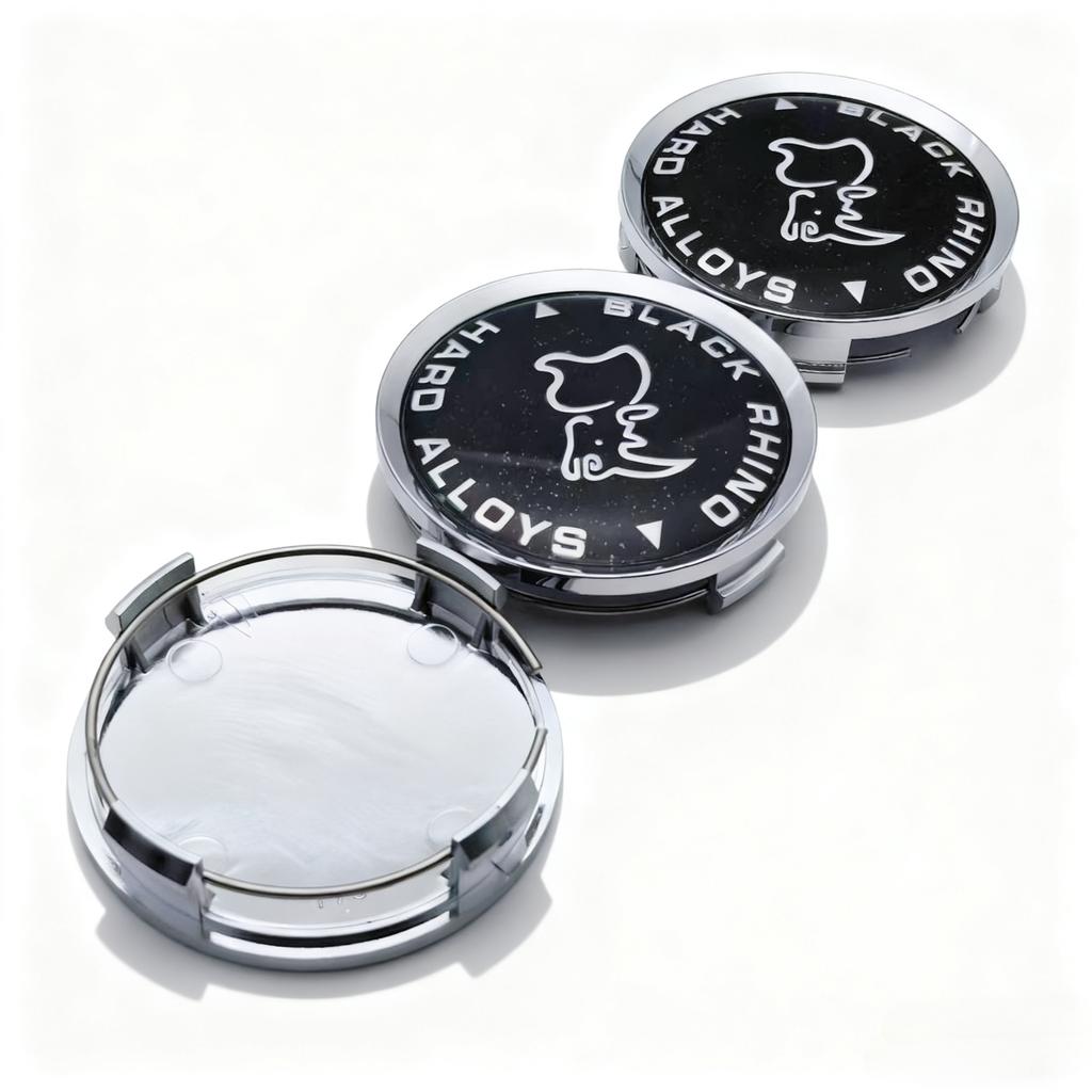 4pcs Black Rhino Logo Emblem Badge Car Wheel Center Caps 74MM Clips 69MM Wheels Hub Dust Cap Rim Hubcaps Cover Car Accessories
