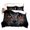 Owl Duvet Cover Set 3D Boho Owl Bedding Set Boho Exotic Style Comforter Cover Moon Safari Bird Animal Print Quilt Cover Queen