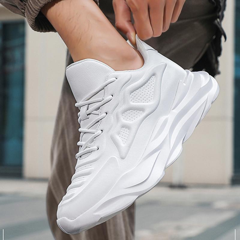 New Men's Breathable Sneakers Elevator Shoes Invisible Inner Height Increasing 8CM Summer Tennis Men Sports Shoes Heighten Shoes