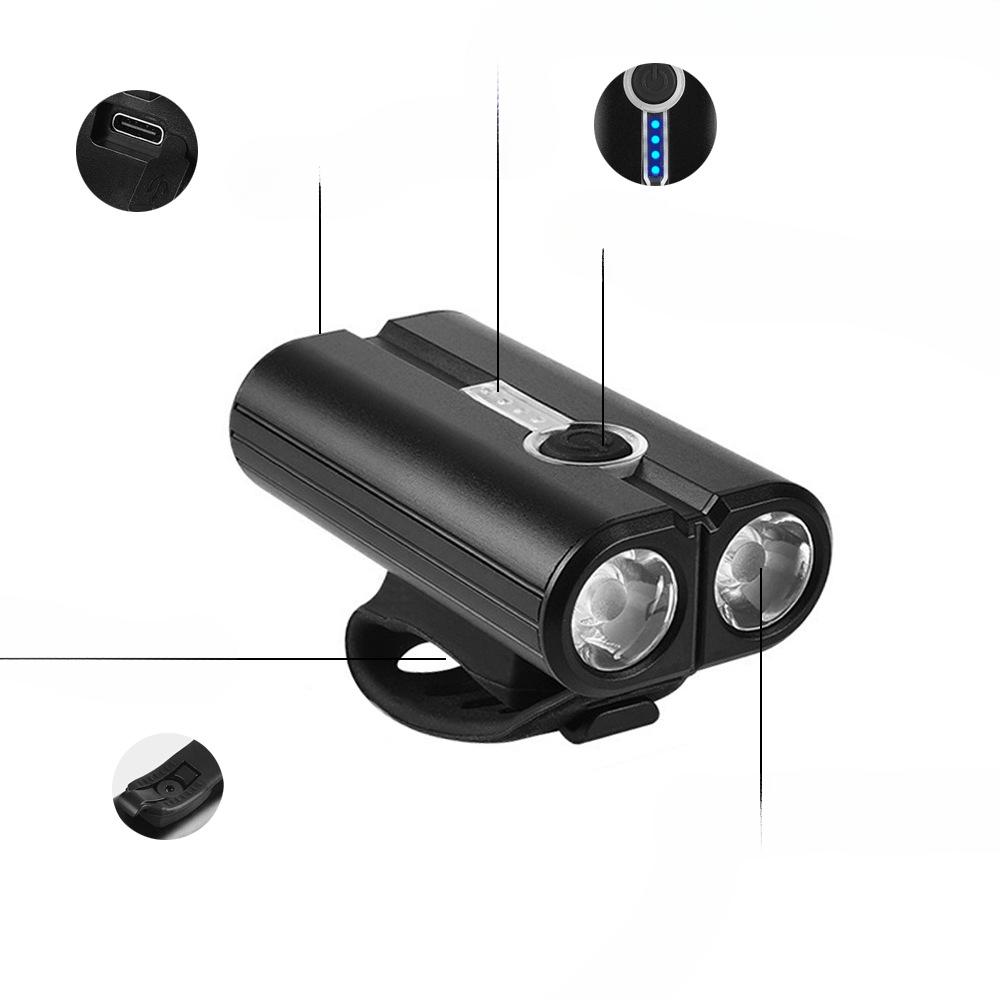 Cross-border New 2*T6l Aluminum Alloy Headlights Type- Fast-charging Large-capacity Waterproof Lighting Outdoor Riding Lights