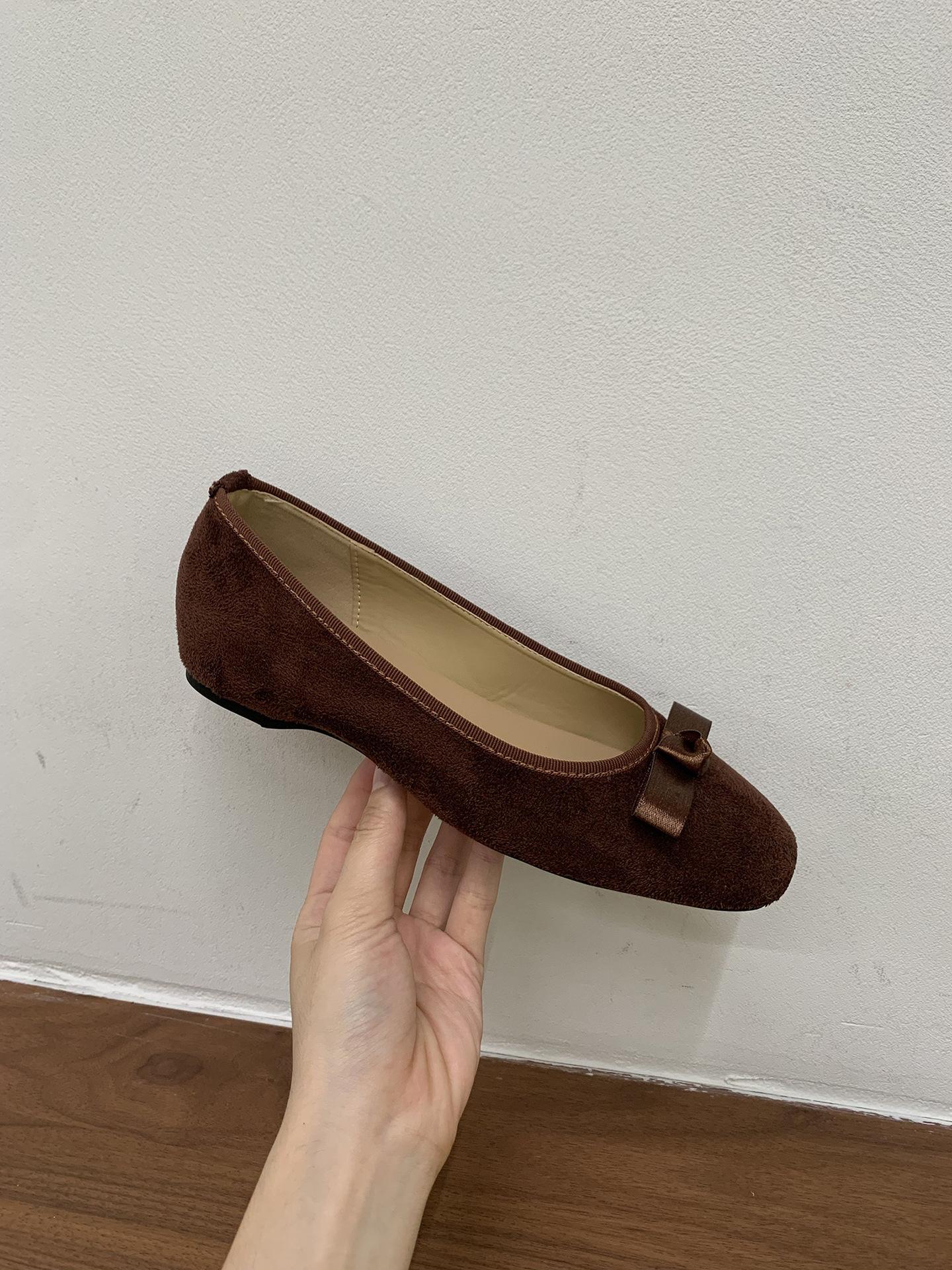 

Jonmei for San Gentle Wind French Small Red Bow Shoes Women s Ballet Granny Shoes 39