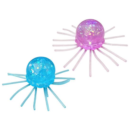 1/2/3Pcs Simulation Jellyfish Squeeze Toy Stress Relief Clear Glitter Jellyfish Sensory Toy Soft Stress Ball Sea Animal Fidget Toy