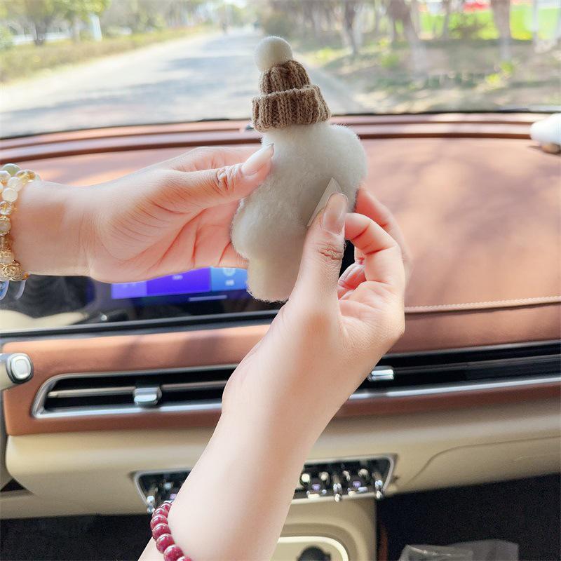 Set Creativo de Adornos de Nube de Dibujos Animados para Espejo Retrovisor - Lindos Accesorios de Interior de Coche Estilo Diosa