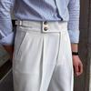 Men's British-Style Wrinkle-Resistant Dress Pants - Casual, Versatile, and Stylish French Suit Trousers