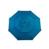 Parasol extérieur rectangulaire double face de 4,5 m avec manivelle (bleu) (sans pied)