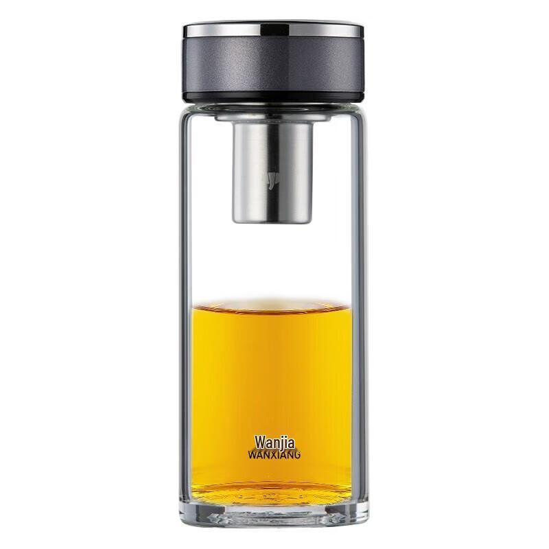 Wànxiàng Portable Single-Layer Borosilicate Glass Bottle with Tea Infuser