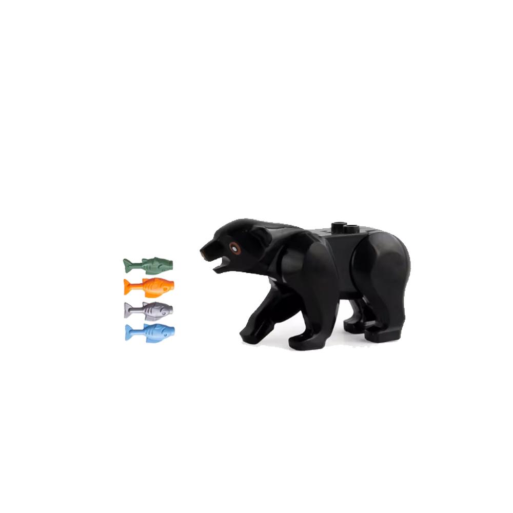 Città Animale Zoo Fattoria MOC Mattoncini Porco Pollo Pecora Coccodrilli Panda Delfino Elefante Gorilla Frutta Aquila Mattoncini Giocattoli A012