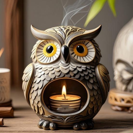 Animal Incense Burner Resin Butterfly Rabbit Incense Holder Handmade Fox Owl Incense Cone Burner Desktop Ornament for Yoga Room
