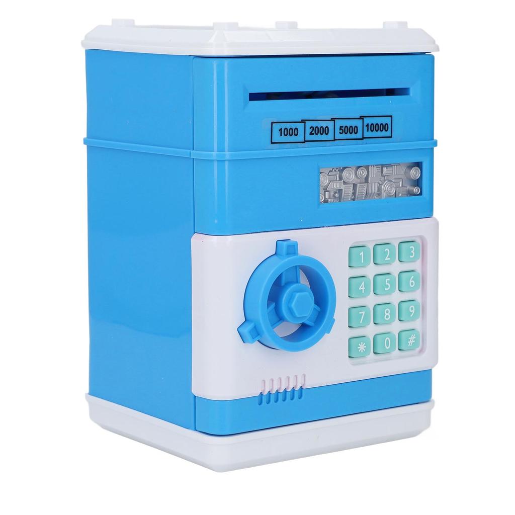 Elektronická pokladnička pro děti Kreslená Mini Pokladnička na peníze Mince Spořící banka Hračka s heslem L