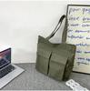 Canvas Bag Large Capacity Men Women's Shoulder Bag Student Class Hand Tote Bag