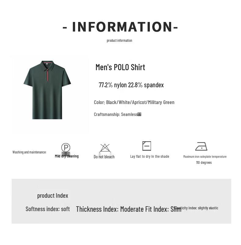 Hengyuanxiang Men's Short Sleeve Solid Polo Shirt 111710