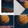 2D flat printing 2pcs Curtain Cosmic Planetary Landscape Digital Printed Polyester Drapes Festive Curtains Use for living room