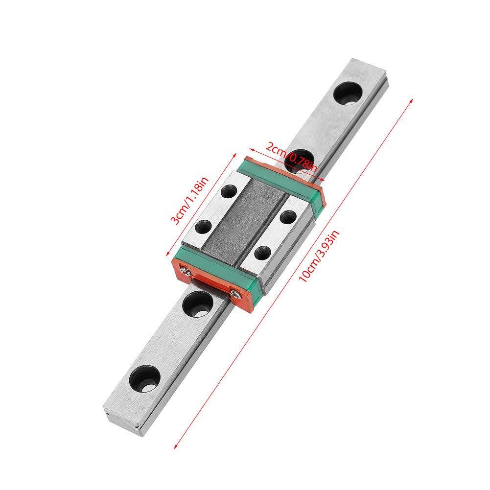 LML9B Miniature Linear Rail Guide, 9mm Wide, with Slide Block, for Automatic Equipment (100mm)