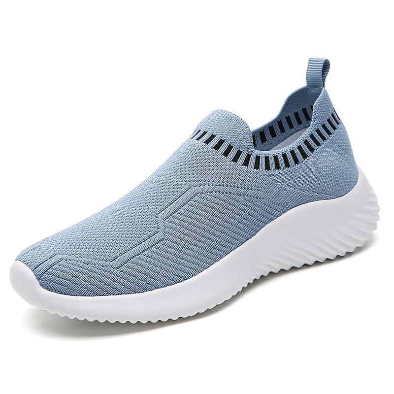 Women's casual shoes spring and summer fly-woven sports casual shoes comfortable mesh one-pedal light soft-soled women's shoes
