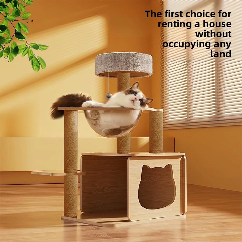 Cat climbing frame, cat house, cat tree, multi-level luxury climbing pillar cat villa