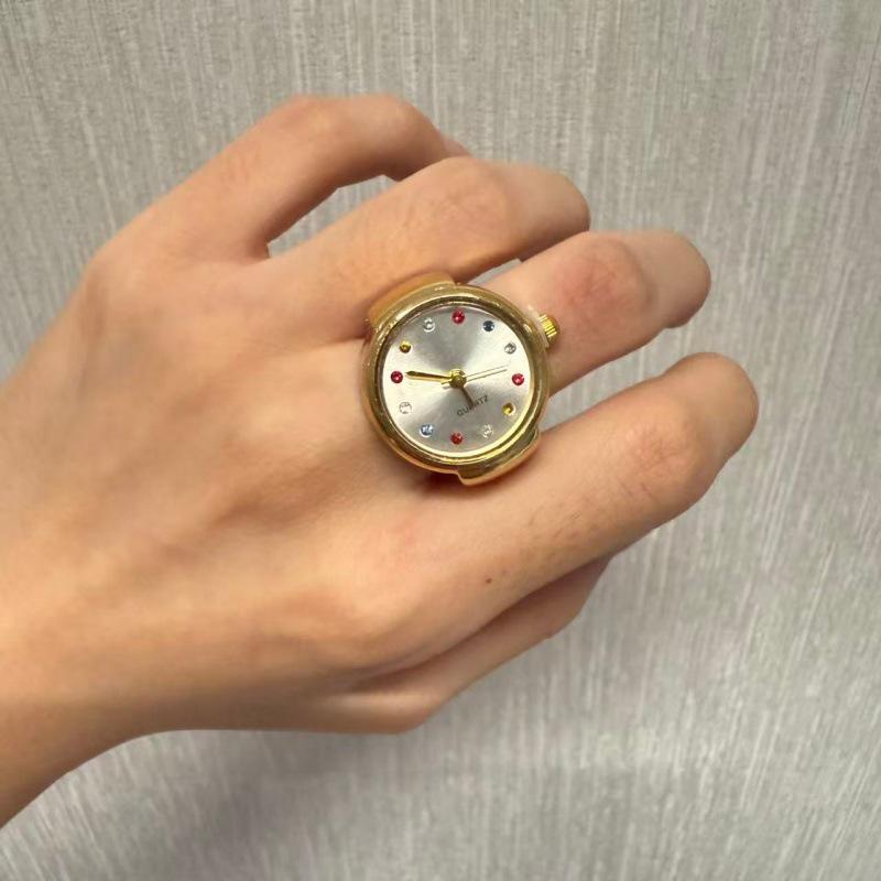 Korean Style Retro Hipster Watch Ring - Trendy Men's Hand Jewelry Accessory