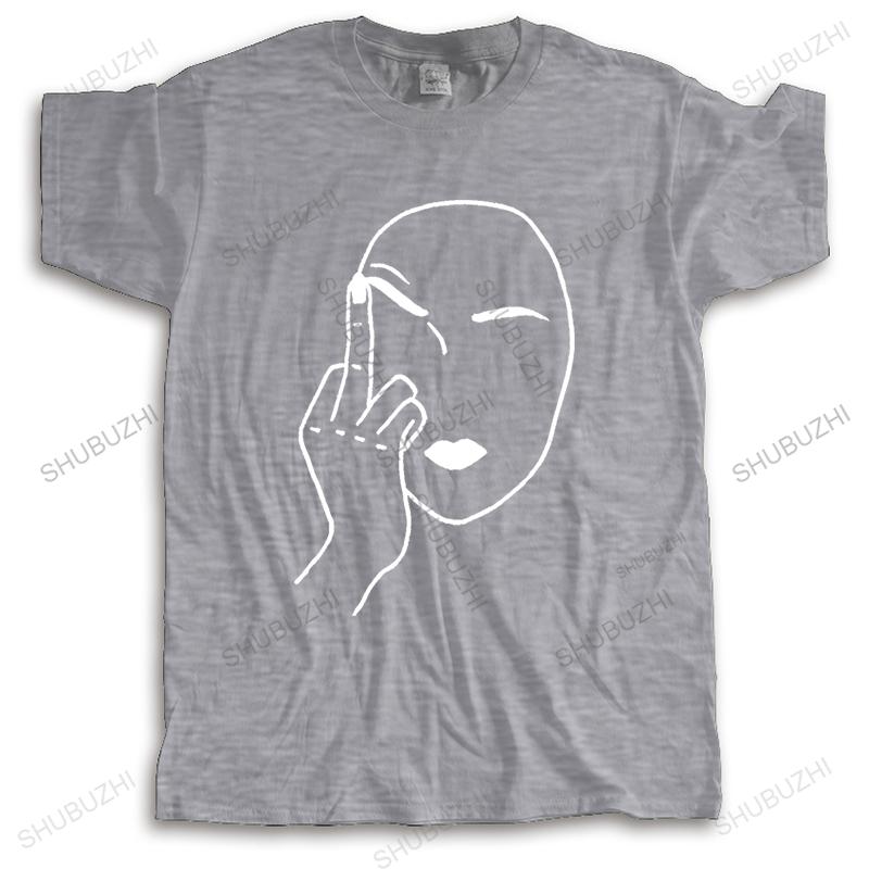 GONTHWID Mittelfinger Gedruckt Kurzarm T Shirts Männer Hip Hop Mode Lässig Baumwolle T-Shirt Lustige Streetwear Tops Tees