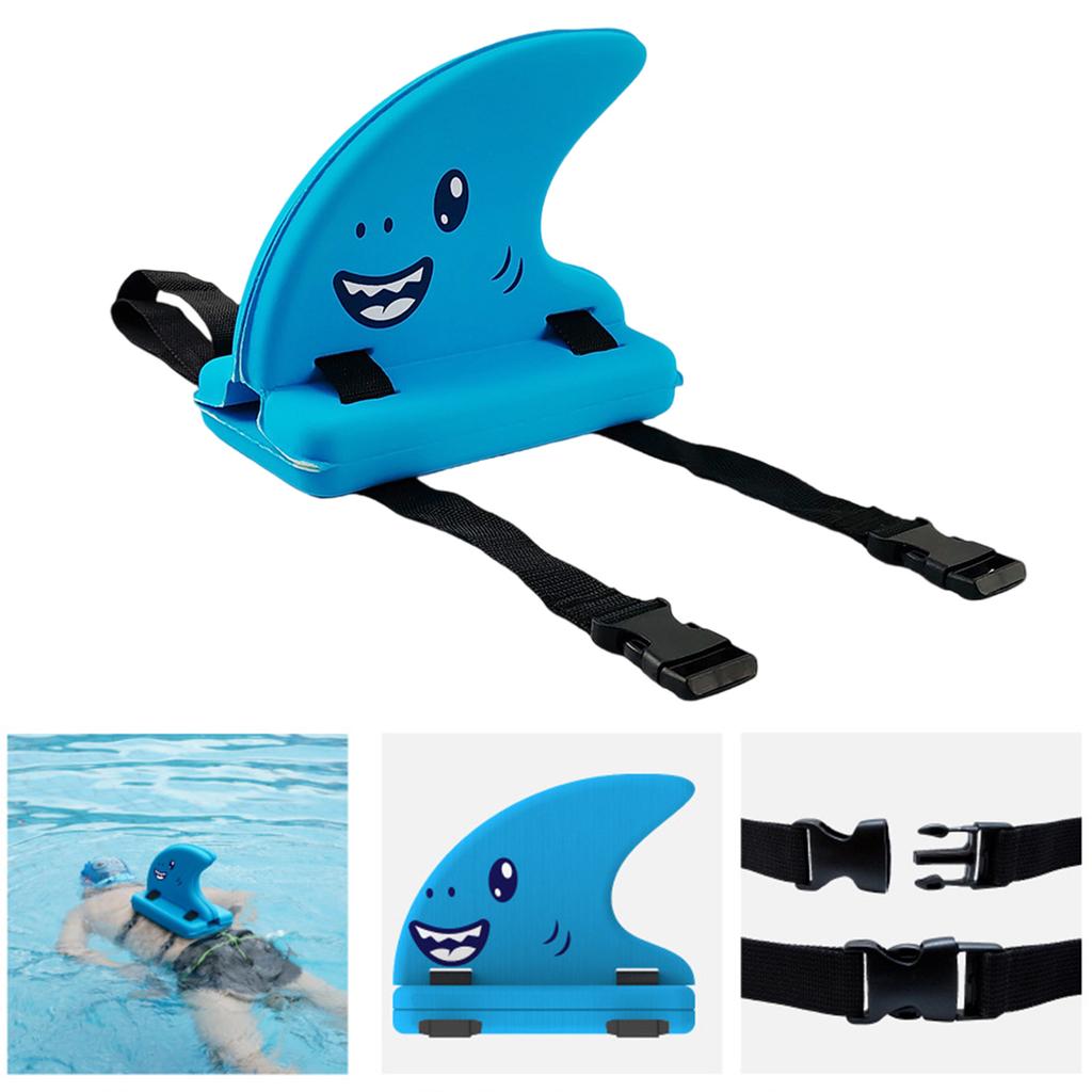 Flotteur dorsal en forme de nageoire de poisson portable Entraîneur de natation de sécurité avec sangles réglables Flotteur de natation pour tout-petits et enfants