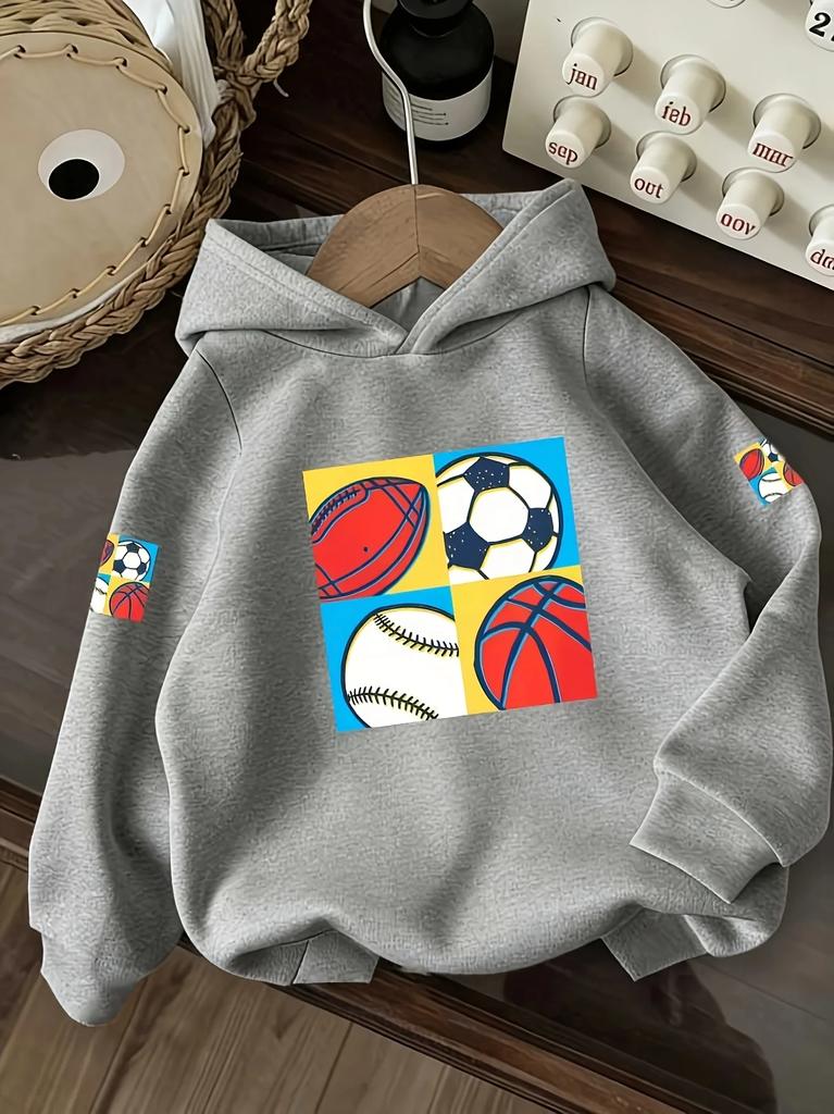 Questa nuova felpa sportiva casual per bambini autunno/inverno presenta un design stampato con divertenti motivi quadrati uno stile base di tutti i giorni.