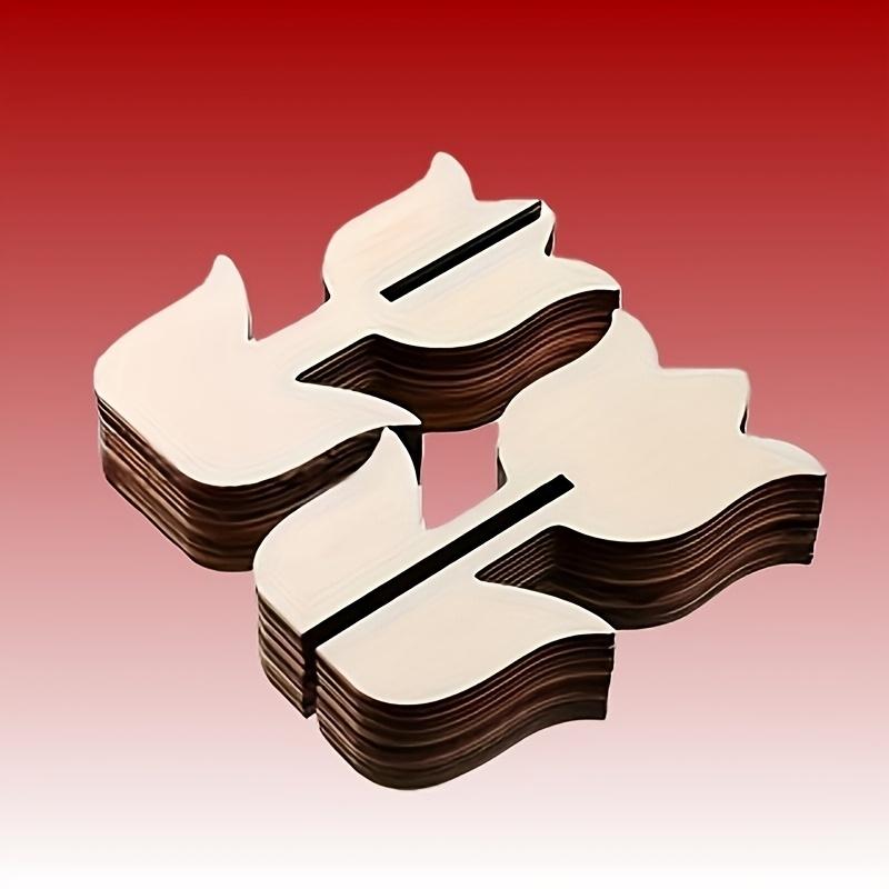20pcs Wooden Tulip Shapes, Ideal for DIY Crafts, 3D Paintable Floral Decorations, Light Beige Natural Wood, Perfect for Spring Home Decor