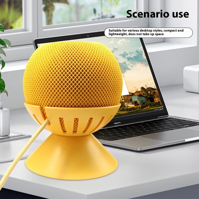 Detachable Portable Holder For Selected Light Weight Speaker Space Saving Design Antislip Plastic Base Support