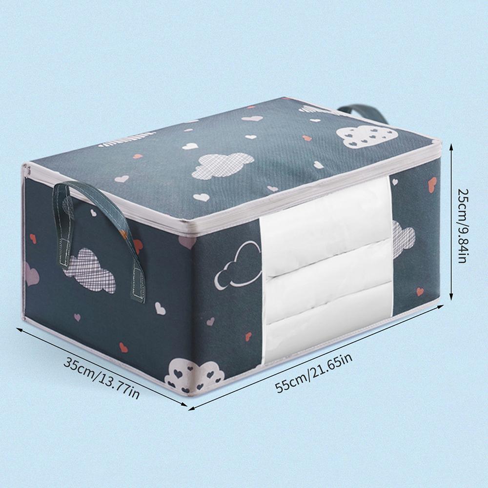 1PC Non Woven Cloud Printed Storage Bag, Home Clothing, Travel And Moving Packaging Bag, Fabric Dust-Proof Clothing, Cotton Quil