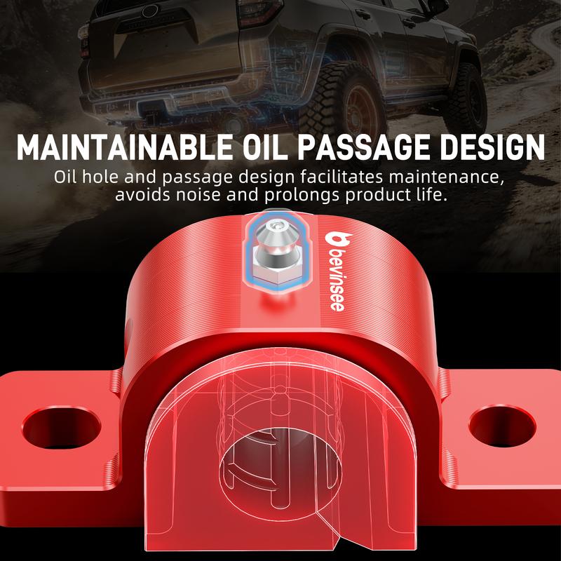 BEVINSEE Rear Suspension Stabilizer Bar Bushings Kit Aluminium & Polyurethane For Toyota 4Runner 2010-2024, FJ cruiser 2010-2014