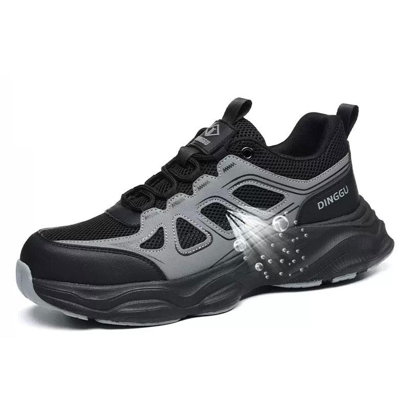 Men's Four-Season Breathable Safety Shoes, Anti-Impact, Anti-Puncture, Wear-Resistant Safety Work Shoes