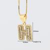 Cross Pendant with Micro Pave Cubic Zirconia - 26 Letter Options for DIY Jewelry Accessories