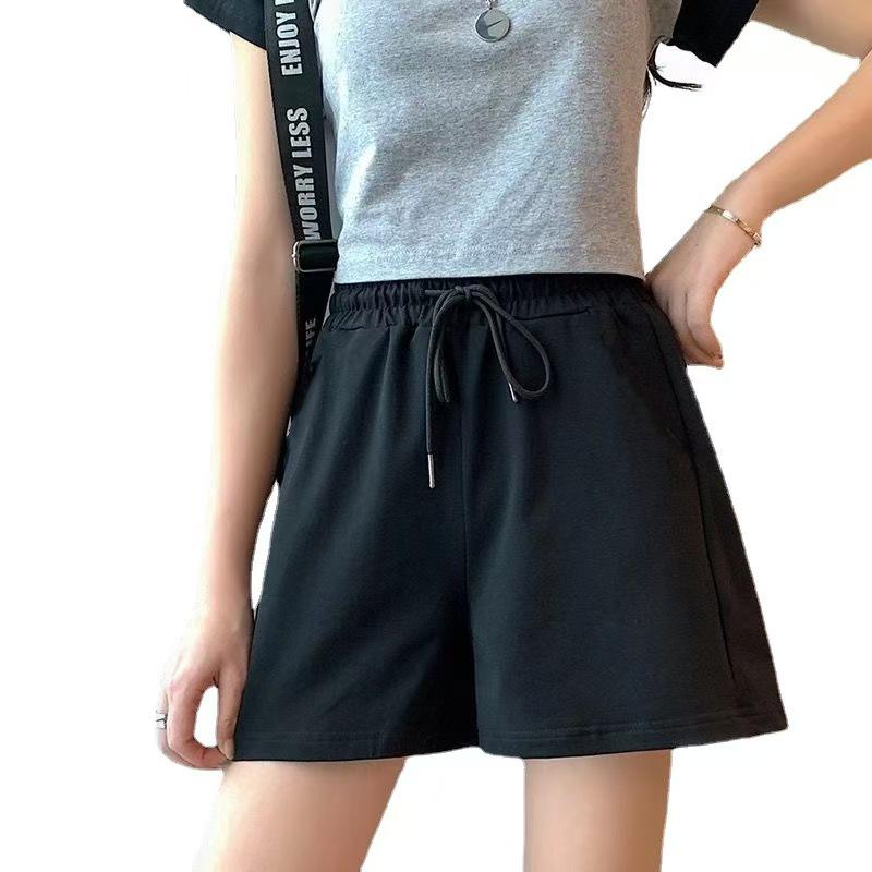 Summer High Waist Slimming Women's Sports Shorts - Korean Style, Loose Fit, Versatile for Outdoor & Travel