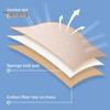 Women Underpants Thin Mesh Patchwork Seamless Mid Waist Butt-lifted Ergonomic Design Fake Butt Padded Butt Enhancer Sponge Hip Pad