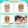 Montessori Game Wooden Board Game, 48 Colorful Sticks Dice Game for 3 4 5 6 Year Old, Kerplunk Game for Kids Math Educational Toys for 3 Years Old,