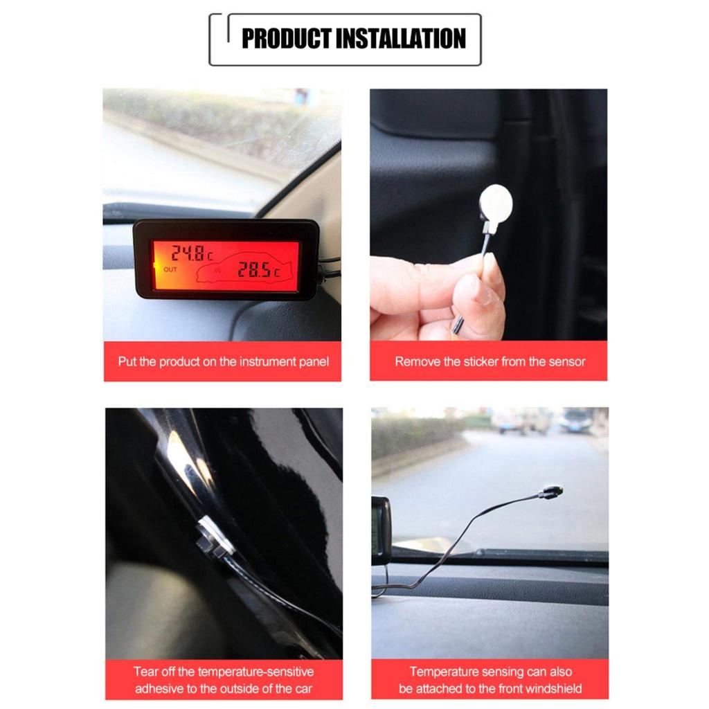 Cxiskyu Car - Car Outside Car , Automotive Gauge with LCD