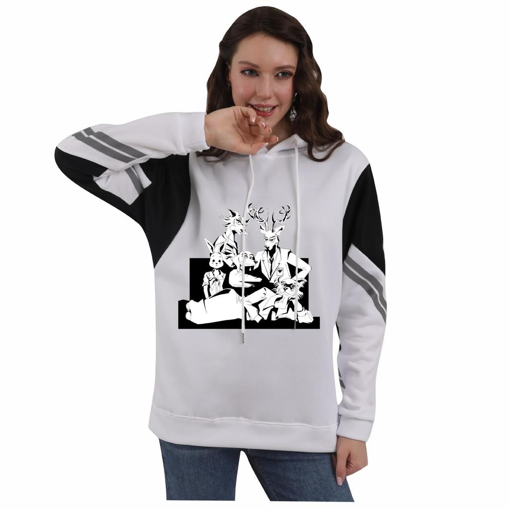 Unisex Loose Fit BEASTARS Anime Print Hoodie - Autumn/Winter