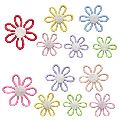6Pcs Cotton Rope Flower Nursery Wall Decors Kid Room Decorations for Girl Woven Colorful Flower Ornaments Wall Hangings